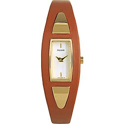 Pulsar Women's Camel Leather Strap Watch