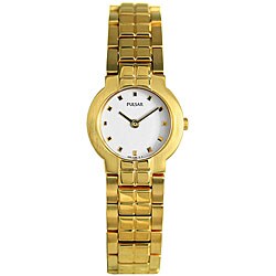 Pulsar Women's White Dial Goldtone Bracelet Watch