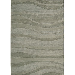 Hand-tufted Rolling Waves Wool Rug (8' x 11')
