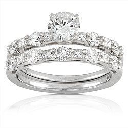 14k Gold 1 2/5ct TDW Round Diamond Bridal Set (G-H, SI2)