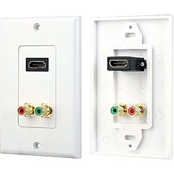PylePro PHDMRCF2 HDMI Jack and Dual Audio Jack Wall Plate