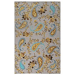 Taupe Wool Rug (5' x 8')