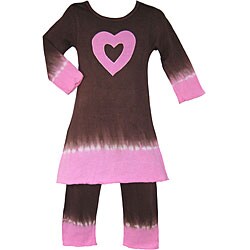 AnnLoren Tie-dye Heart Dress and Leggings Outfit
