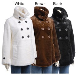 Dumonde Women's Faux Fur Peacoat