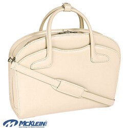 McKlein Sand Barrington Italian Leather Laptop Case