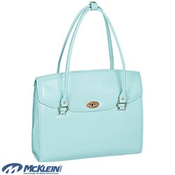 McKlein Blue Geneva Italian Leather Laptop Case