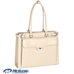 McKlein Sand Winnetka Italian Leather Laptop Tote