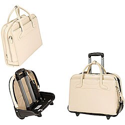 McKlein Sand Willowbrook Detachable-Wheeled Laptop Briefcase