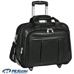 McKlein Damen Leather Detachable-Wheeled Laptop Case