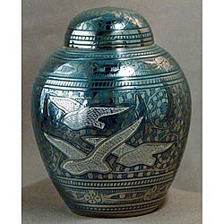 Wings of Freedom Medium Brass Pet Urn - For pets up to 45 lbs.