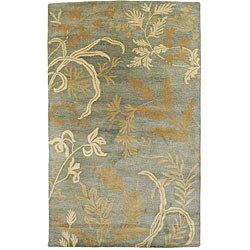 Hand-tufted Flora Moderna Collection Wool Rug (5' x 8')