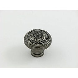 Weathered Nickel Floral Cabinet Hardware Knob
