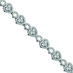 18k White Gold 4 1/6ct TDW Diamond Bracelet (G-H, SI2-I1)