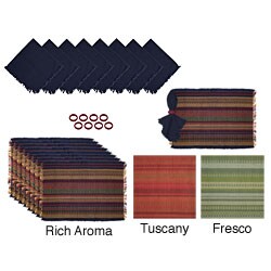 Magic Makeover Newton Lines 24-piece Table Linen Set
