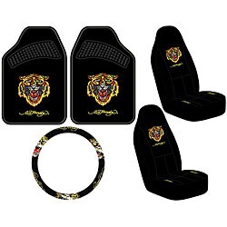 Ed Hardy Tiger 5-piece Auto Accessories Set