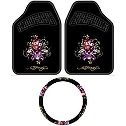 Ed Hardy 'Love Kills' Car Mats and Steering Wheel Cover