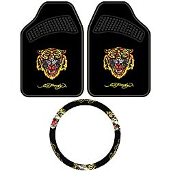 Ed Hardy Tiger Floor Mats and Steering Wheel Cover
