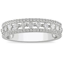 10k Gold 1/2ct TDW Round and Princess Diamond Ring