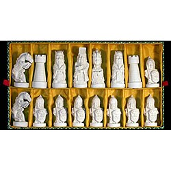 Chinese Imperial Court Bone Chess Game Set