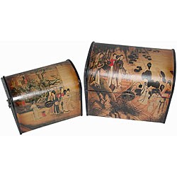 Set of 2 Ladies Gathering Storage Boxes (China)
