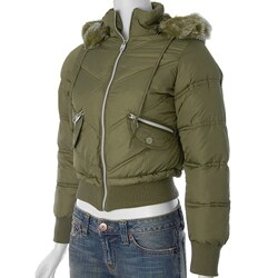 Everyday Brand Junior's Plush Trim Quilted Jacket