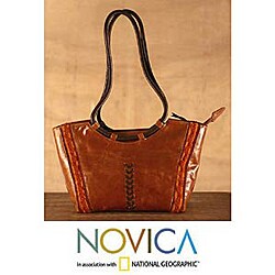 Leather 'Imperial' Shoulder Bag (Peru)