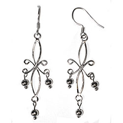 Sterling Silver Dangling Chandelier Earrings