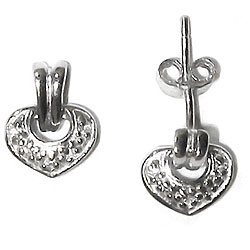 Sterling Silver CZ Doorknocker Earrings