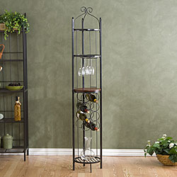 Round Metal Wine Storage Tower