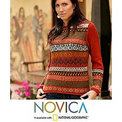 Alpaca Wool 'One Planet' Women's Sweater (Peru)