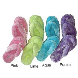 Sleep Innovations Women's Fuzzy Flip-flop Slippers