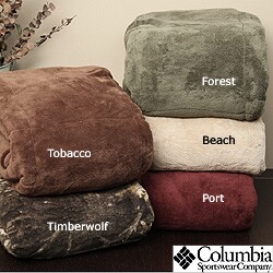 Columbia Down Alternative Fleece Throw Blanket