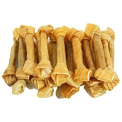 Natural 10-inch Rawhide Bones (Pack of 20)