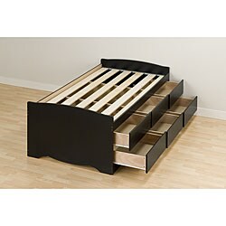 Broadway Black 6-drawer Platform Storage Twin Bed