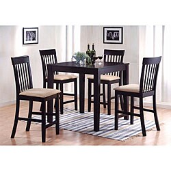 Contemporary 5-piece Espresso Pub Table Dining Set