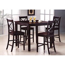 Carey 5-piece Merlot Pub Table Dining Chairs Set