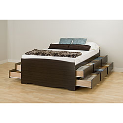 Everett Espresso Queen 12-drawer Platform Bed