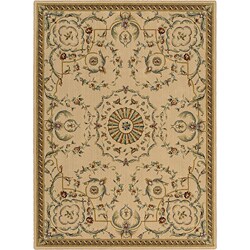 Machine-made Gold Modern Living Rug (5'3 x 7'5)