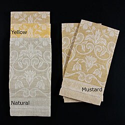 Italian Linen Damask Fingertip Towels (Set of 2)