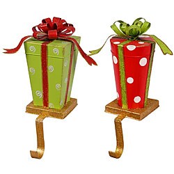 Gift Box Stocking Holders (Set of 2)