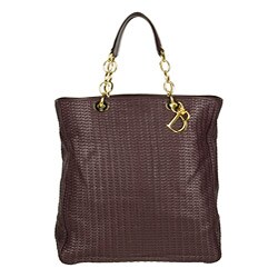 Dior Purple Soft Woven Medium Tote