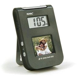 Royal PF141 Travel Clock with Digital Photo Frame