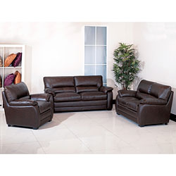 Wilshire Premium Italian Leather Sofa, Loveseat, and Chair