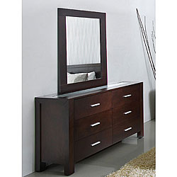 Hamptons 6-drawer Dresser with Mirror