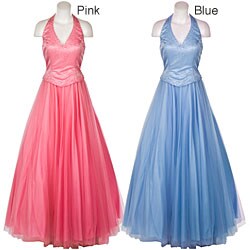 Hannah Women's Halter-style Evening Prom Gown