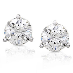 14k Gold 4ct TDW Round Diamond Stud Earrings (J,SI)