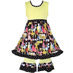 AnnLoren Girl's 'Go Shopping' Dress and Capri Outfit