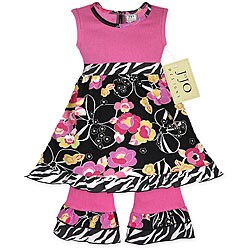 JoJo Designs Infant Girl's Floral and Zebra Set