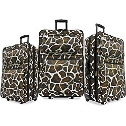 Giraffe Print 3-piece Luggage Set