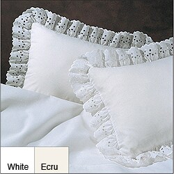 Ruffled Lauren Eyelet Pillow Shams (Pack of 2)